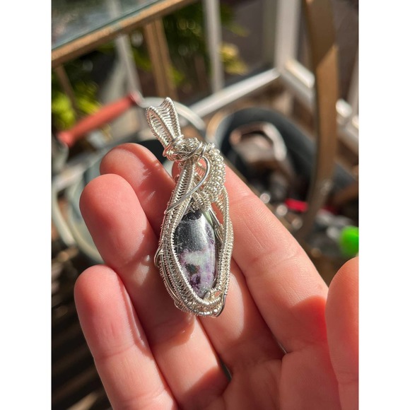 Kämmererite Wire Wrapped Pendant Necklace - Etsy Kammererite Pendant, WireWeavedUniques